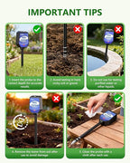 8-in-1 Soil Moisture Tester with APP Monitoring, Soil Moisture pH Meter, Light, Salinity, Fertility, EC, Temperature, Humidity Soil Test Kit for Garden, Farming, Lawns, Indoor & Outdoor Plants.