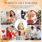 Gifts for Mom Birthday Gifts for Women Preserved Rose Forever Flower in Glass Angel Figurines Fresh Flowers for Delivery Anniversary Real Colorful Roses for Grandma Her Wife Mothers from Daughter