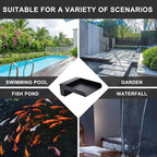PONDO 304 Stainless Steel Made Exquisite Handcrafted Waterfall Spout for Landscape, Water Fountain Spout Scupper Luxury Decoration for Pools, Ponds, Water Walls (Black Powder Coating)