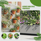 Casaphoria Metal Raised Garden Bed with Trellis and Wheels, 72"x47"x16" Arched Planter Box for Climbing Plants, Vegetables & Vines, Features Drainage Holes and Privacy Screen, Grey-Harold