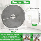 4 PCS 11.8 Inch Indoor Plant Protector from Cats Black Plant Pot Cover Plant Covers from Animals
