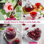 300+ Roselle Seeds for Planting - Hibiscus Sabdariffa, Jamaican Sorrel Seeds Cranberry Hibiscus, Red Roselle Seed for Flowers Tea & Jam Syrup, Warm Season Garden Flower Seed for Home Growing