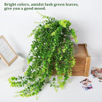 RECUTMS Hanging Money Plants Fake Outdoor Hanging Artificial Flower for Outdoors Hanging Basket Hanging Artificial Plants Plastic Plants Home Garden Wedding Party Decorations