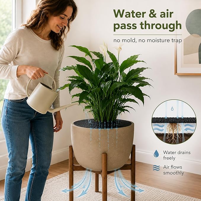 Cuttable Plant Pot Grids - 6 Pcs 11.8" No Pre-Cut Hole Soil Covers Protectors from Animals, Indoor Round Flower Planter Pots Mesh for Outdoor Garden Plants