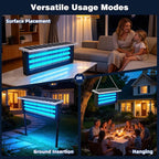 Large Solar Bug Zapper with High Powered for 4000 sq.ft, Powerful Outdoor Mosquito Zapper, Rechargeable Electric Fly Zapper for Patio Garden Backyard RV Camping Swimming Pool Pest Control