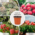 300 Pack 4 Inch Plastic Nursery Pots for Plants, Small Seedling Pots Succulent Pots Flower Pots with Drainage Holes, Come with 300pcs Plant Labels