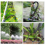 Dianrui 360° Curved Garden Automatic Irrigation System—50FT Drip Irrigation System for Garden,Lawn & Raisedbed & Greenhouse Watering Equipment, Drip Irrigation Kit with Adjustable Copper Nozzles 5/16"