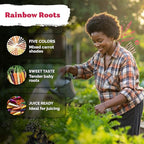KVITER 1,000 Rainbow Carrot Seeds (Daucus Carota) - Baby Carrots Mix, Sweet & Tender Taste - Heirloom & Organic Carrots Seeds for Planting in Vegetable Garden, Raised Beds & Containers