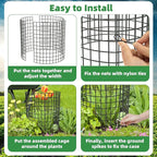 UNIFAMILY 12 Pcs Plant Protectors from Animals, 16x12IN Metal Plant Cage to Keep Animals Out, 4 Pack Garden Protector Cage from Deer, Garden Protection for Vegetables Chicken Wire Cage for Plants