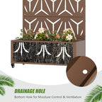 Casaphoria Metal Raised Garden Bed with Trellis and Wheels, 72"x35"x16" Planter Box for Climbing Plants, Vegetables & Vines, Features Drainage Holes and Privacy Screen, Brown-Star