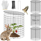 16''H x 11''Dia Plant Protectors from Animals - Full-Protection Anti-Rust Plant Cages with Covers for Outdoor Plants, Wire Garden Cloches for Plants Strawberry Keeping Chicken Rabbits Out, 4 Sets