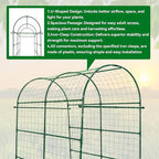 Garden Arch Trellis for Climbing Plants Outdoor - 83" H*71" W*43" L Large Rustproof Garden Trellis, Heavy Duty Grape Trellis, Tunnel Trellis for Melons, Pumpkins, Cucumbers, Peas(Green)
