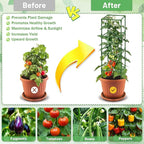 Legigo 6 Pack Square Tomato Cages- 60 Inch Heavy Duty Tomato Trellis for Climbing Plants Outdoor, Tomato Plant Support Stakes Cage Garden Trellis for Garden Raised Garden Bed Cucumbers Vegetables