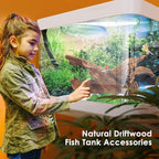 Jorewood Natural Large Aquarium Driftwood for Fish Tanks & Reptile Terrariums – 100% Safe Fish Tank Decorations, Unique Twisted Branches 1-Piece 13-17 Inch Low Tannin, Easy to Sink