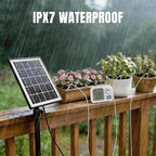 Raddy WS-74 Solar Drip Irrigation System with Smart APP Control, IPX7 Waterproof, Adjustable Soil Moisture Sensor, 2600mAh Battery, Automatic Watering Kits for Indoor Outdoor 15 Potted Plants