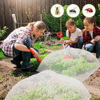 Tanlade 8 Pcs Mesh Plant Cover Protection Tent from Animals Reusable Dome Protect Tent Collapsible Plant Umbrella Netting Food Cover Net for Plants Food Vegetable(17 Inch,White)