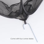 Mesh Plant Cover from Animals, Plant Netting Pest Guard Cover, Plant Tent Cage Pop-up with 4 Stakes for Vegetables, Fruits, Flowers (Black, 36 x 36 x 39 Inches)