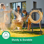 TomCare Garden Hose Holder Heavy Duty Water Hose Holder Holds 160 FT Hoses 4 Spikes Hose Reel Freestanding Hose Hanger Sturdy Hose Storage Stand for Outside Yard Lawn