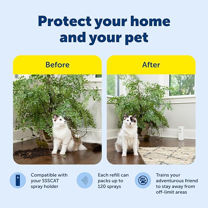 PetSafe SSSCAT Refill Can for Motion Activated Automatic Spray Pet Deterrent for Cats and Dogs, Pack of 3