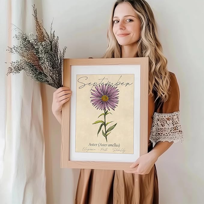 September Birth Flower Art Print - 11x14 (Unframed) | Capturing the Splendor of the September Birth Flower | Decor Accent for Birthdays and Special Occasions | Living Room Decor | Modern Home Decor