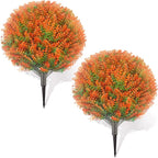 Artificial Boxwood Topiary Ball Trees 25.6": 2 Pack Fake Shrubs with Spike – UV Resistant & Fade Resistant, Evergreen Faux Plant for Indoor Outside Front Door Porch Garden Spring Decor