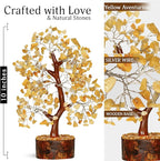 Yellow Aventurine Crystal Tree, Crystals and Stones, Crystal Tree for Positive Energy, Room Decor, Office Decor, House Warming Gifts New Home
