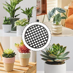 100PCS 1.8"/45mm Round Flower Pot Hole Mesh Pad, Plastic Plant Pot Mesh Hole Cover, Bonsai Bottom Grid Mat Pad for Garden Prevent Soil Loss