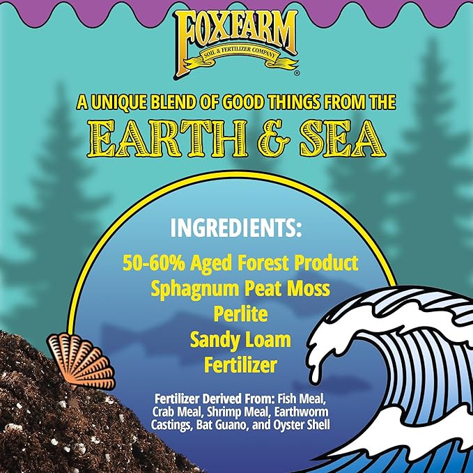 FoxFarm Ocean Forest Potting Soil, 1.5cu ft - Light, Aerated Texture, Designed for All Container Plants