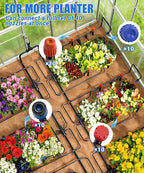 237FT All Quick-Connect Drip Irrigation System Kit with 40 Adjustable Nozzles, UV-Proof 1/2" & 1/4" PE Tubing, for Greenhouse, Lawn & Potted Plants Watering (40FT + 197FT)