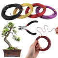4 Roll Bonsai Wire,with Hand Plier Aluminum Bonsais Training Wire Anodized Aluminum Bonsai Wire Tools for Fine Trunk & Branch Control(Size:4 Roll)