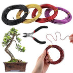 4 Roll Bonsai Wire,with Hand Plier Aluminum Bonsais Training Wire Anodized Aluminum Bonsai Wire Tools for Fine Trunk & Branch Control(Size:4 Roll)