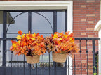 24 Bundles Fall Flowers Artificial for Decoration, Artificial Mums for Outdoor Maples Flowers for Outside Garden Yard Window Fall Decorations for Home Thanksgiving Autumn Fall Decor