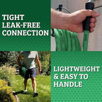 Flexzilla Colors SwivelGrip Garden Hose 5/8 in. x 100 ft., Lightweight All-Weather Water Hose, Durable and Flexible, Leak-Free Connections, Forest Green