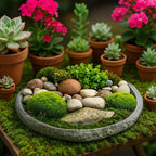 JJUNW 80Pcs Artificial Moss Rocks, Decorative Green Moss Balls, Fake Moss Rocks for Floral Arrangements, Fairy Gardens and Crafting