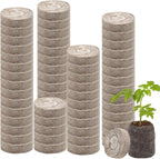 Legigo 100 Pcs 30mm Peat Pellets Seed Starter Soil Pods- Seedling Soil Block Peat Pods for Seed Starting, Compressed Seed Pod Starter Plugs for Garden Plant Cuttings Herb Flower and Vegetables