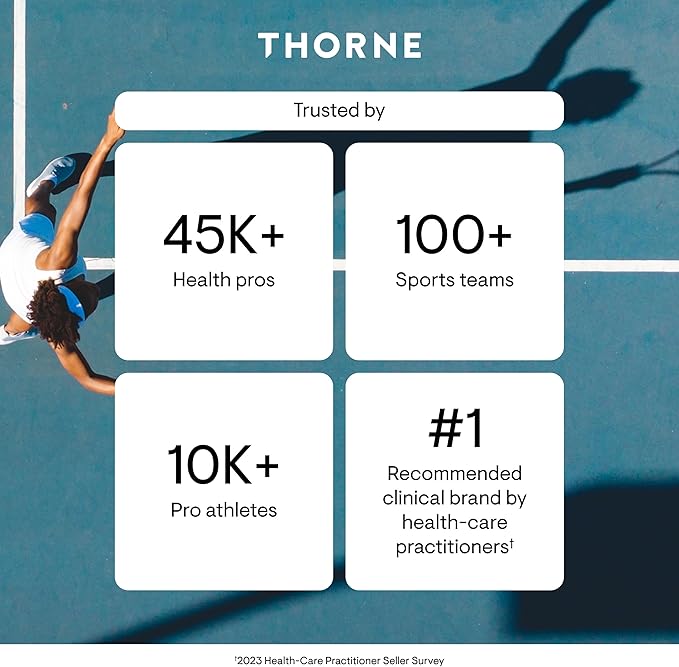 THORNE - Plant Protein - 22 Grams of Vegan Protein Powder - Pea, Rice & Chia Seed Protein with Complete Amino Acid Profile - NSF Certified for Sport - Vanilla - Gluten-Free - About 20 Servings