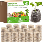 MAQIHAN 100PCS Peat Pellets for Seedlings - 30MM Seed Starter Pellets Peat Pods for Starting Seeds Garden Soil for Planting Transplanting Growing Garden Flower