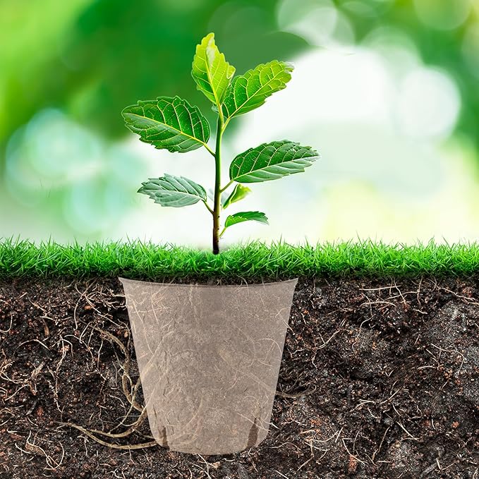 BEWBBAT 100 Pack Peat Pots for Seedlings, 3.15 Inch Plant Starter Cups with Drainage Holes, Garden Germination Nursery Pots with 30 Plant Labels, 2 Transplant Tools for Herb, Vegetables, Plants