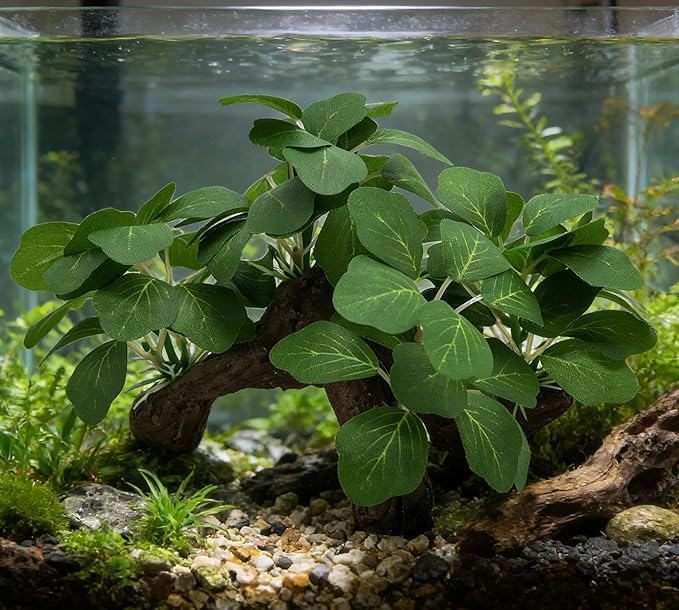 M2cbridge Artificial Fish Tank Plants Aquarium Plant Aquatic Water Grass Foreground Decor(2PCS Large Green)