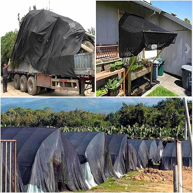 Shade Cloth for Greenhouse Outdoor Sun Shade Sail Breathable Mesh Shade Sail, Privacy Netting Outdoor Shade Shade Netting for Greenhouse Pergola Garden,black-4x8m