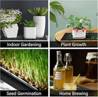iPower Seedling Heat Mat for Plants with Dual Digital Temperature Controller, 10" x 20.75", Black