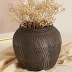 Farmhouse Vase for Home Decor, Vintage Rustic Terracotta Flower Vase Suitable for Home Decor, Living Room, Shelf, Dining Table. ZSHLXM