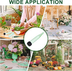 MECCANIXITY 35 Pcs Floral Water Tubes, 4 Inch Transparent Flower Water Tubes Floral Vials with Rubber Caps for Fresh Flowers Arrangement Decor Milkweed Cutting Florist Supplies, Black/Green