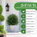 Artificial Topiary Bushes for Outdoors with Spike, Boxwood Ball Fake Shrubs UV Resistant Faux Plants for Indoor Outdoor Fall Thanksgiving Halloween Decor (Upgraded Artificial Topiary)