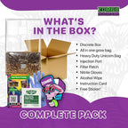 All‑in‑One Mushroom Grow Bag Kit – Sterilized Grain & CVG Substrate with Self‑Healing Injection Port – Beginner‑Friendly Mushroom Growing Kit to Grow Mushrooms at Home, 5 lb Mega Bag (3 Bags)