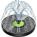 SZMP Upgraded 3.5W Full Glass Panel Solar Fountain for Bird Bath, Floating No-Installation Solar Powered Water Fountain Pump with 7 Nozzles, for Garden, Pond Decor (Black)