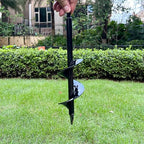 Heavy Duty Auger Drill Bit, 3X Faster Planting & Digging! Hex Shank Fits All 3/8" Drills ，Garden Bulb Planter, Ice Fishing & Fence Post Hole Digger ， Carbon Steel Blade