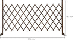 MyGift Expandable Garden Trellis, Solid Wood Freestanding Lattice Panels for Outside, Decorative Lattice Fence Trellis for Climbing Plants Outdoor, Brown