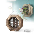 8.18 Inches Staghorn Fern Mounting Kit Orchid Mounting Wood Hanging Plant Frame Wall Planter Plant Holder Basket for Orchids Staghorn Fern Tropical Plants (208x208x60mm)