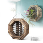 8.18 Inches Staghorn Fern Mounting Kit Orchid Mounting Wood Hanging Plant Frame Wall Planter Plant Holder Basket for Orchids Staghorn Fern Tropical Plants (208x208x60mm)